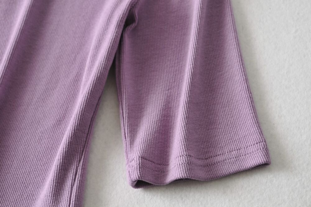 U-Neck Tight Solid Color Short Sleeve Women Tops 